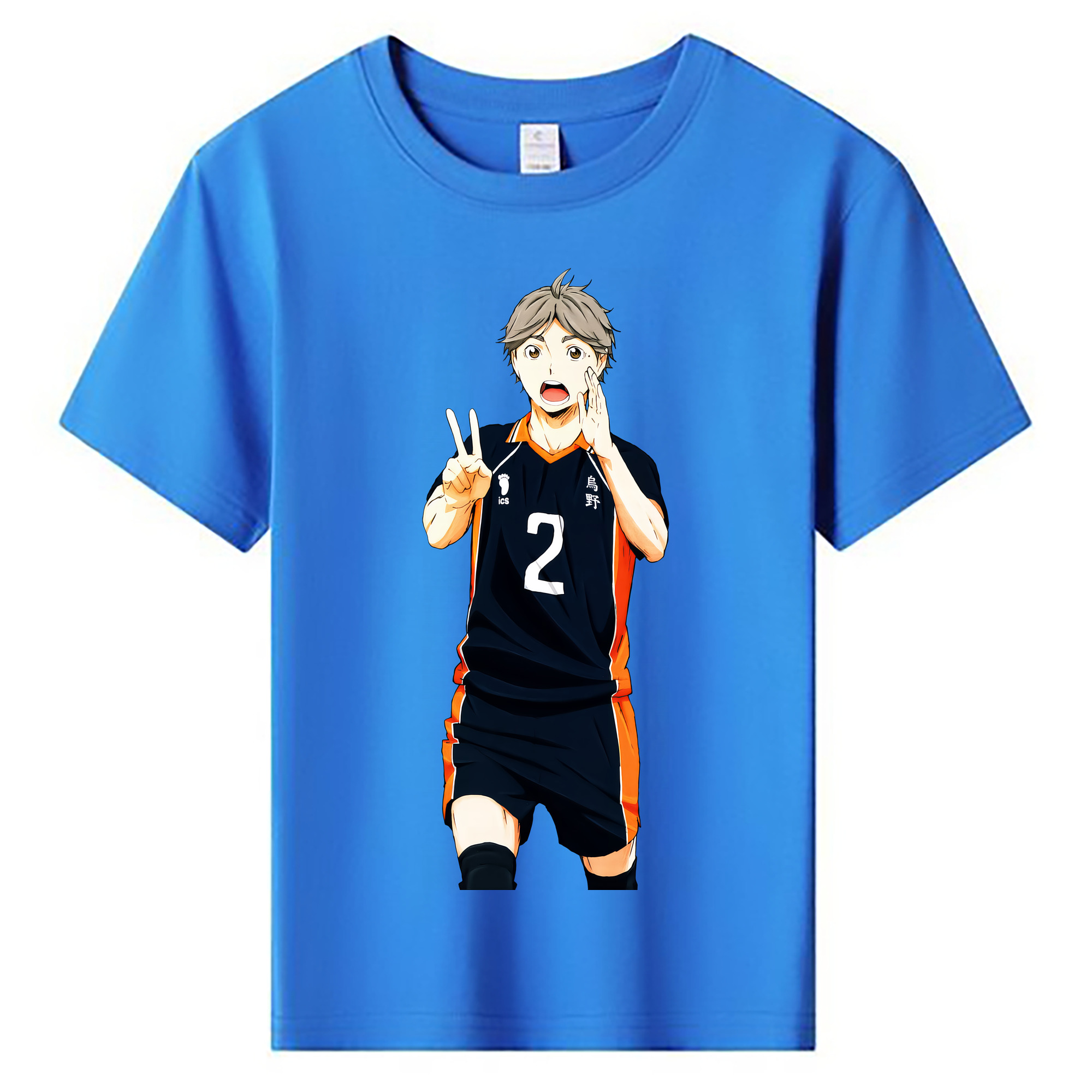 （画像用） ハイキュー!! Haikyu!! 綿100％キッズTシャツ（フロントプリント）